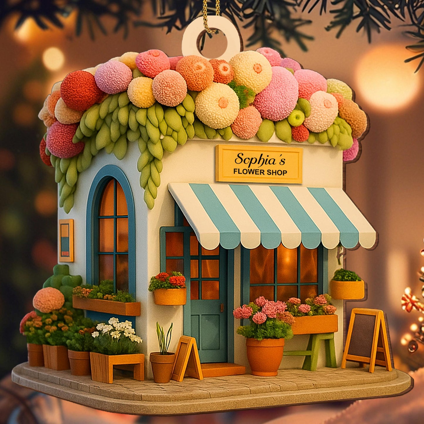 Charming Local Flower Shop Ornament