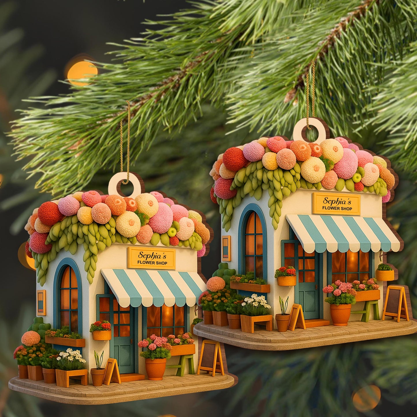 Charming Local Flower Shop Ornament