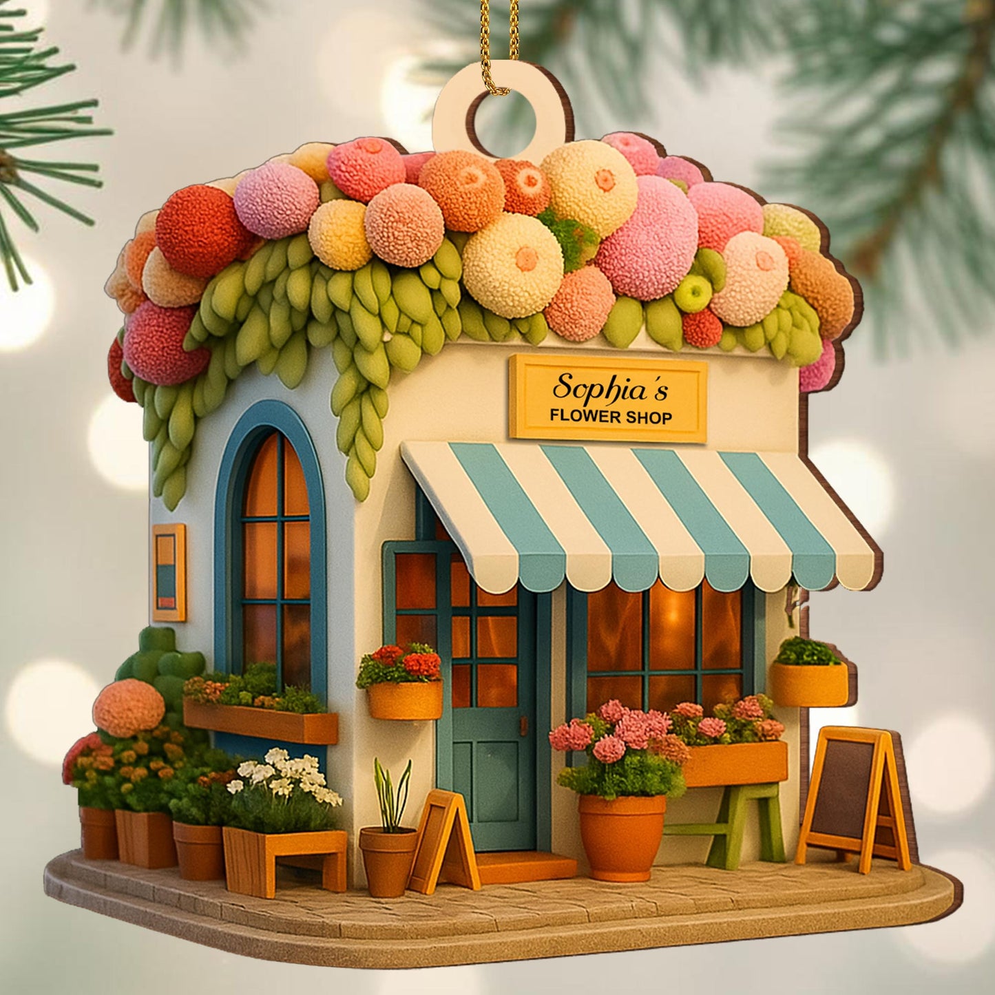 Charming Local Flower Shop Ornament