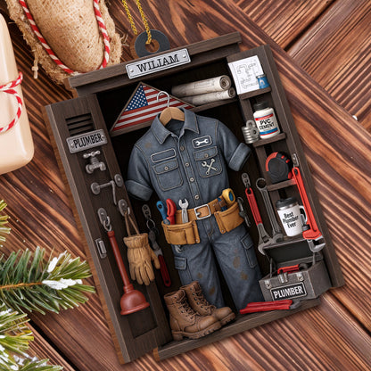 Celebrate The Craft Of Plumbing With Tools And Uniform Ornament