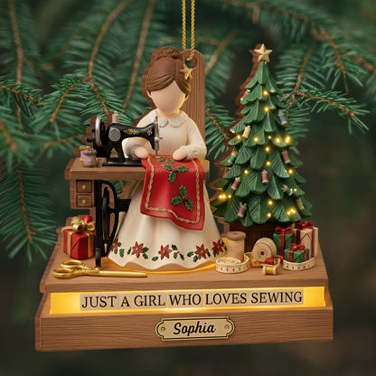 Just A Girl Who Loves Sewing, Christmas Tree, Gifts