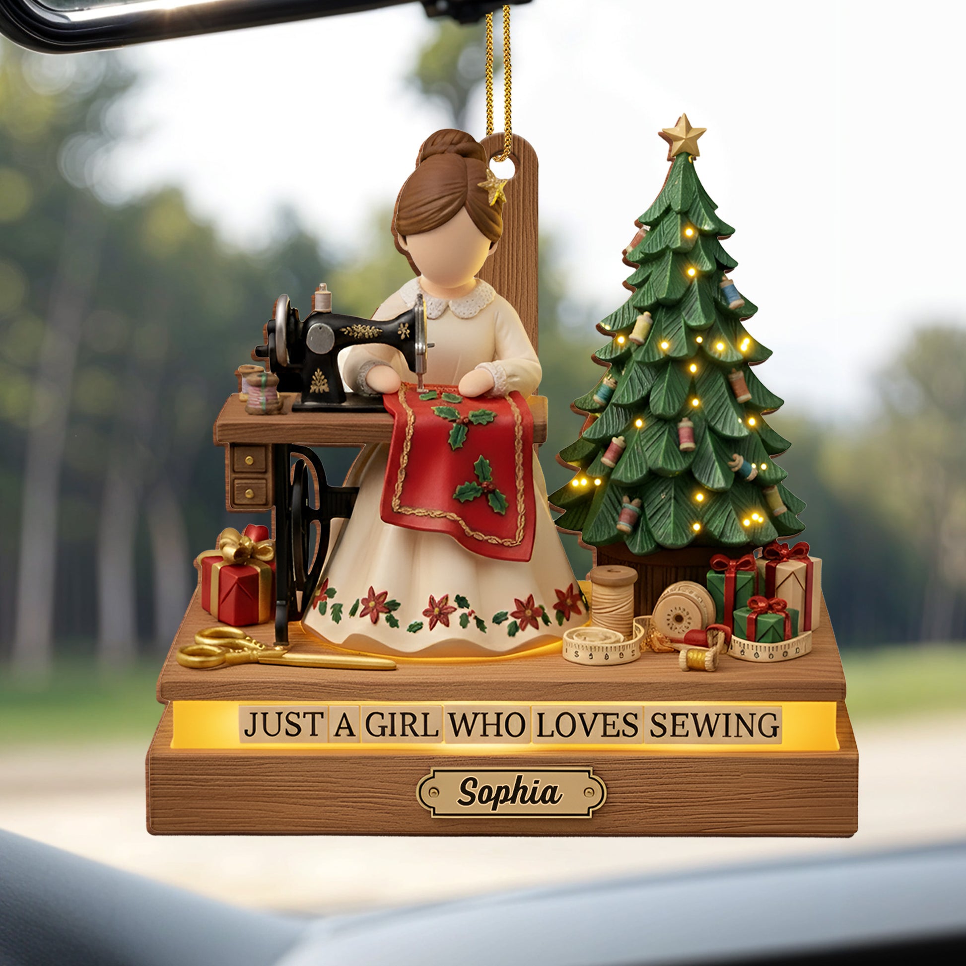 Just A Girl Who Loves Sewing, Christmas Tree, Gifts