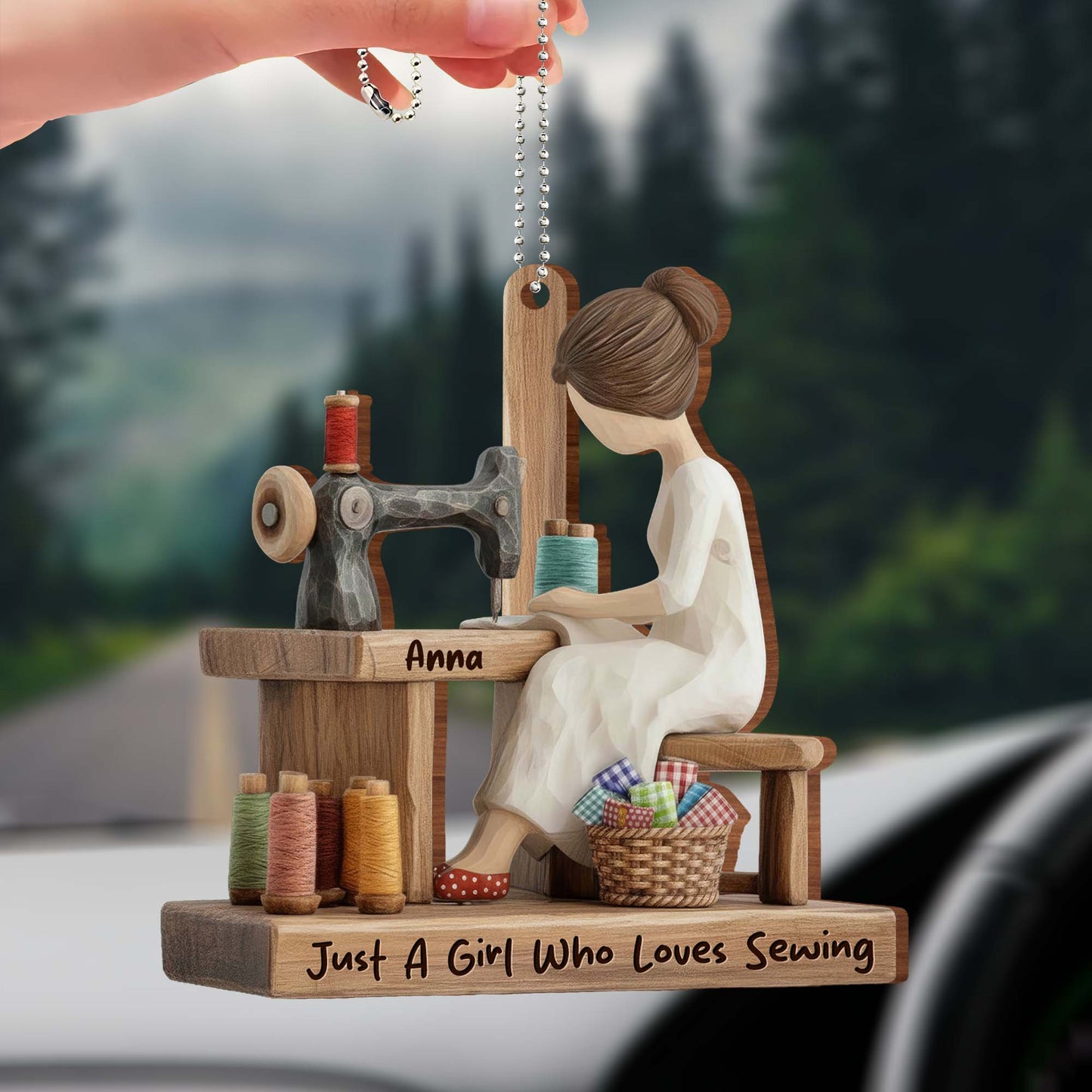 Just A Girl Who Loves Sewing With Threads And Sewing Machine