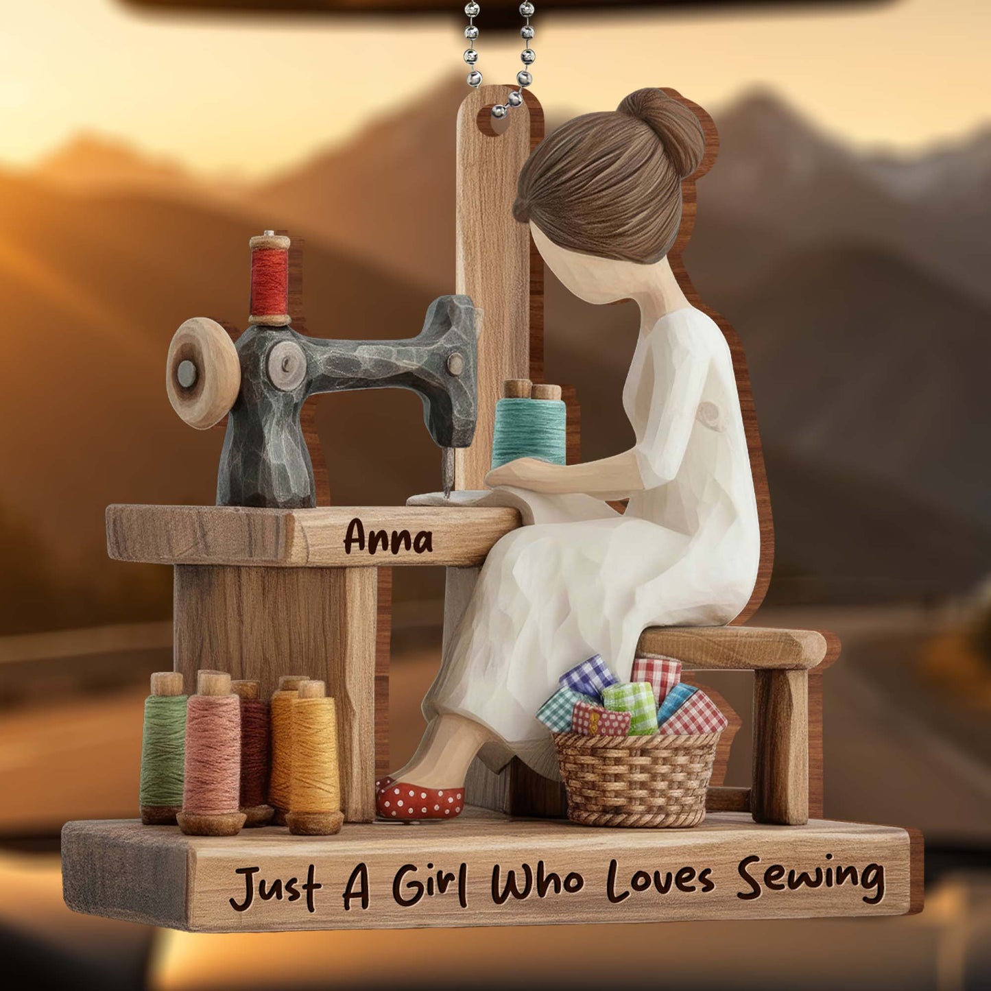 Just A Girl Who Loves Sewing With Threads And Sewing Machine