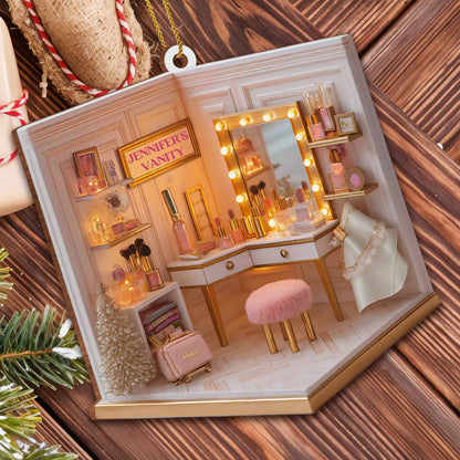Delicate Makeup Vanity Ornament Celebrating Style
