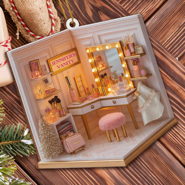 Delicate Makeup Vanity Ornament Celebrating Style