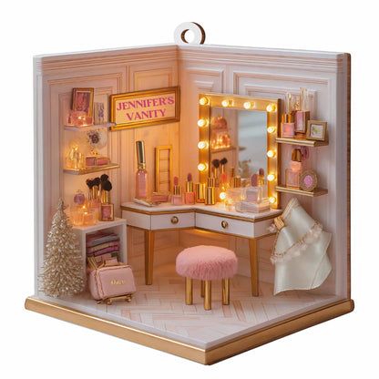 Delicate Makeup Vanity Ornament Celebrating Style
