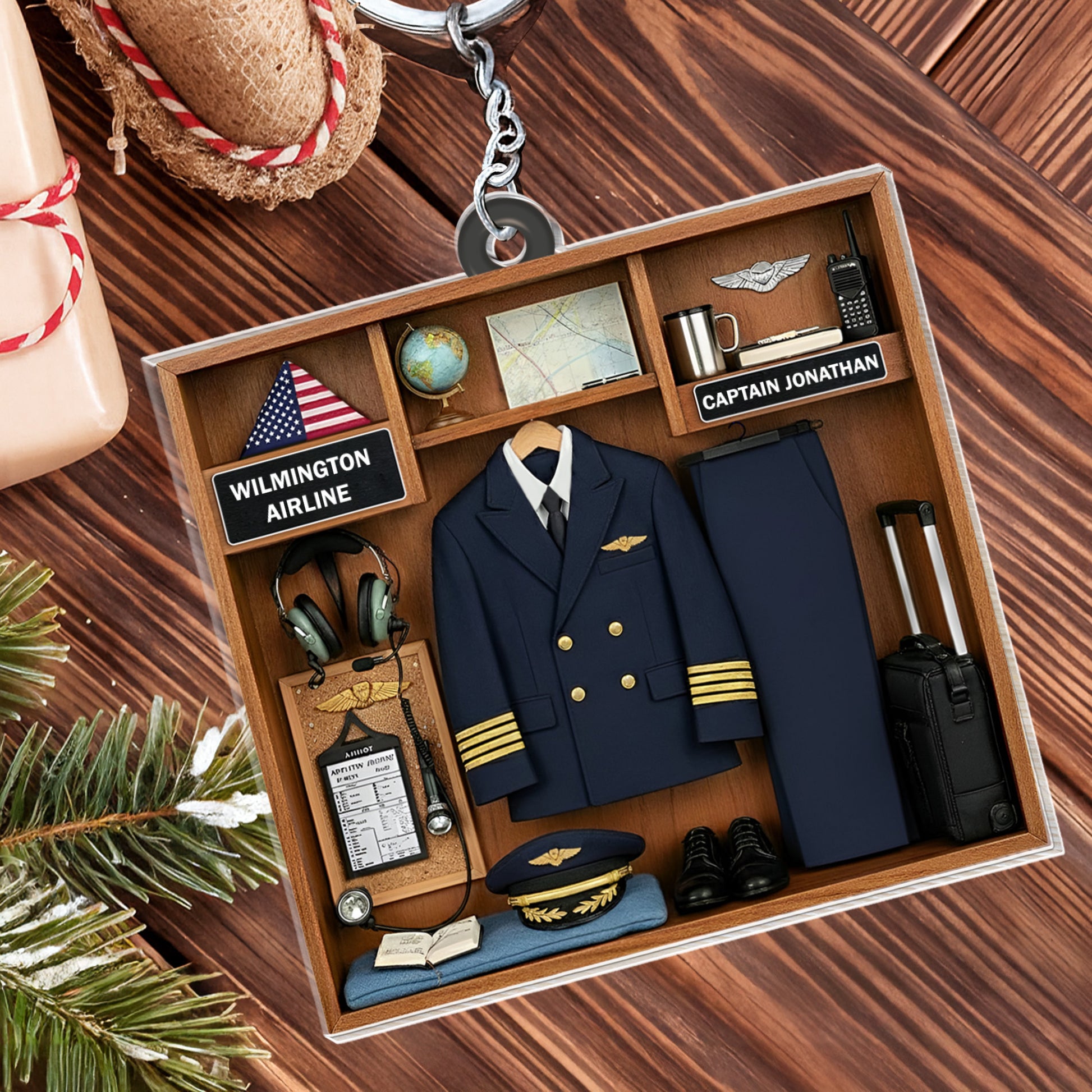 Customizable Acrylic Gift Keychain For Pilots