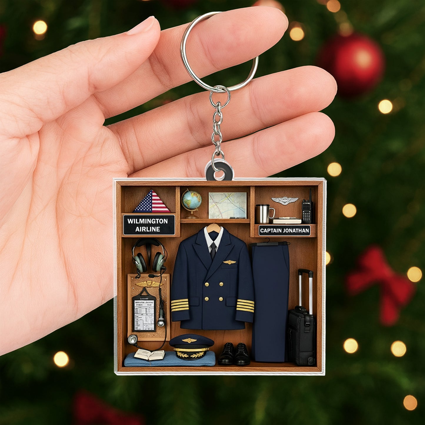 Customizable Acrylic Gift Keychain For Pilots