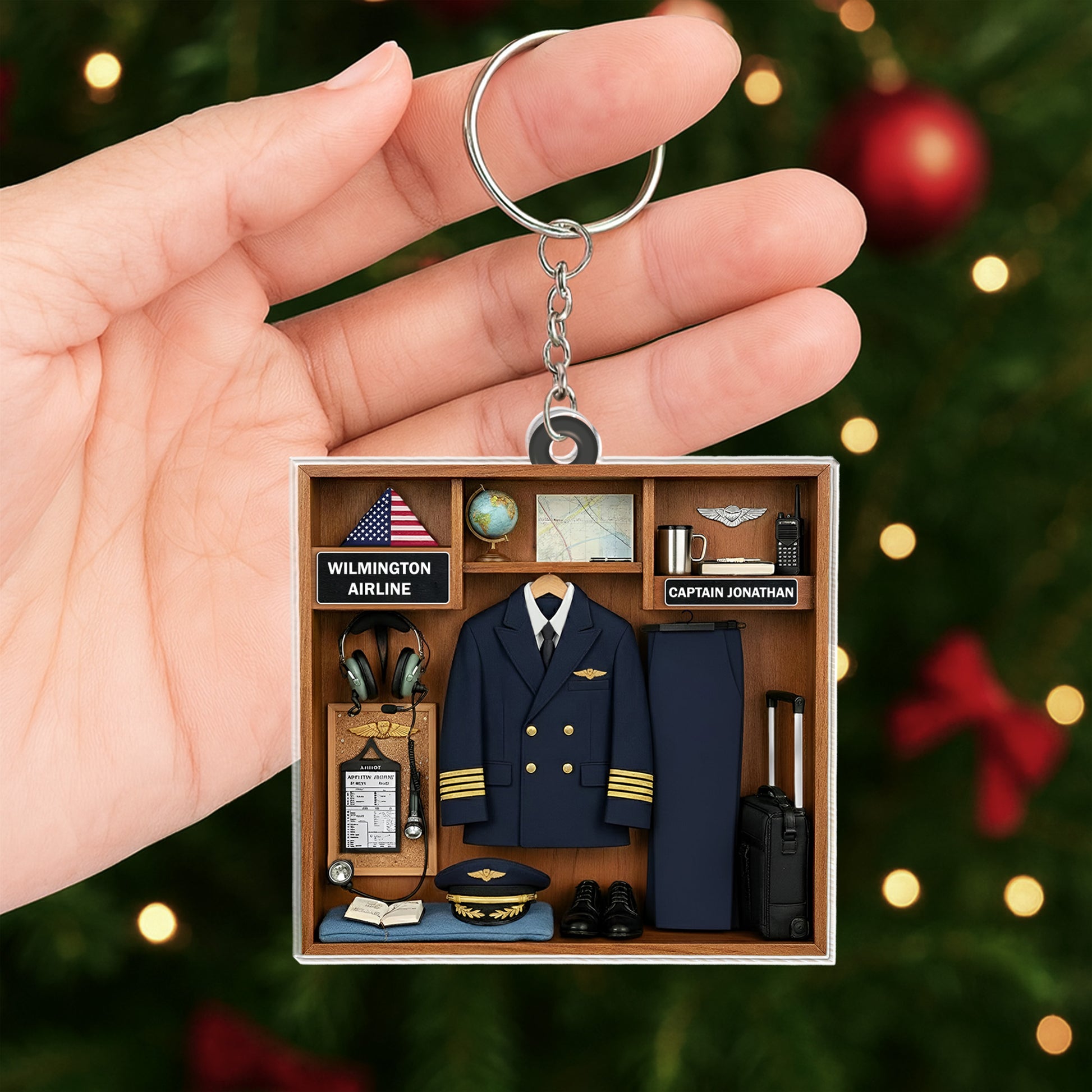 Customizable Acrylic Gift Keychain For Pilots