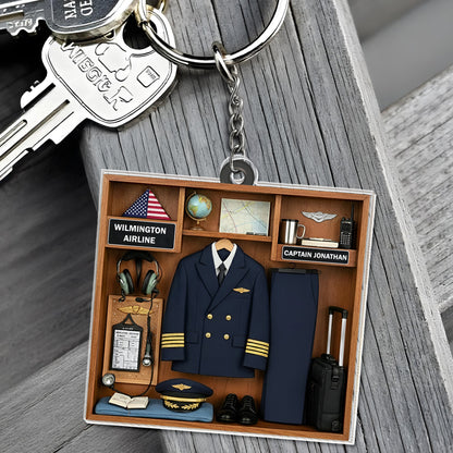 Customizable Acrylic Gift Keychain For Pilots