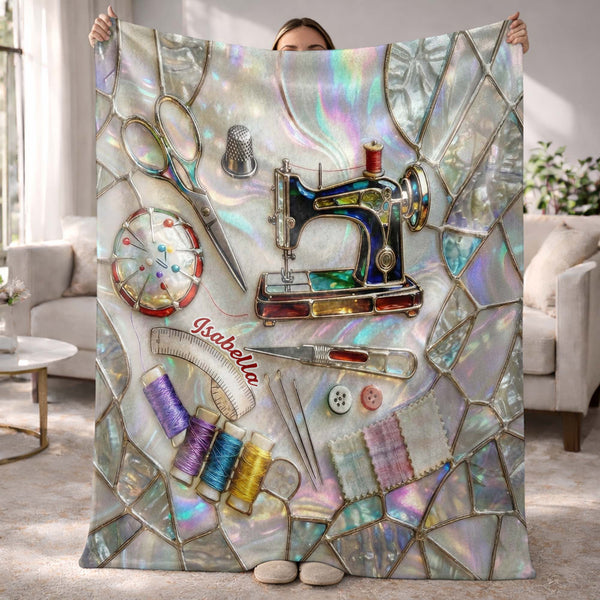 Vibrant Sewing Machine And Crafting Essentials