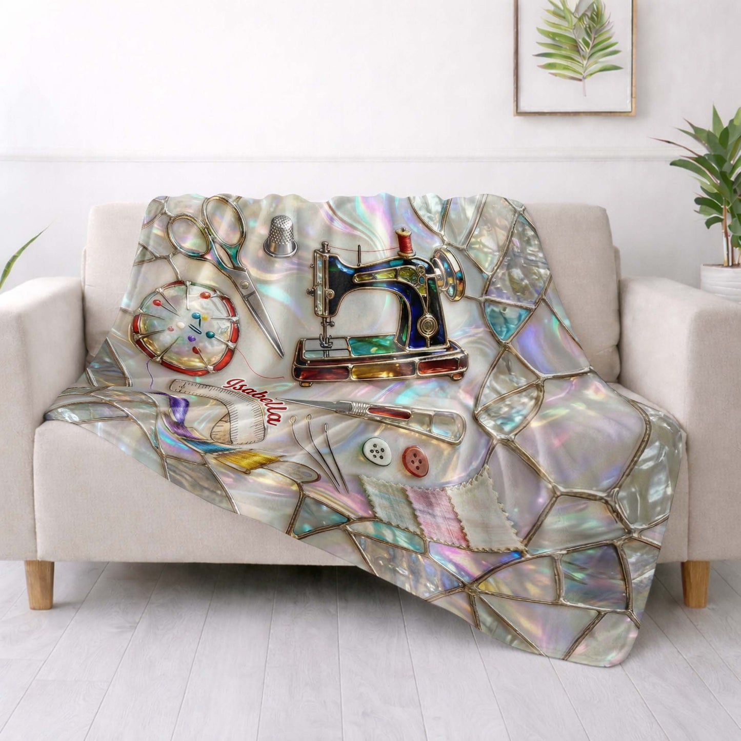 Vibrant Sewing Machine And Crafting Essentials