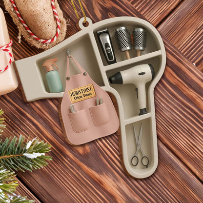 Custom Ornament For Hair Stylist With Styling Tools