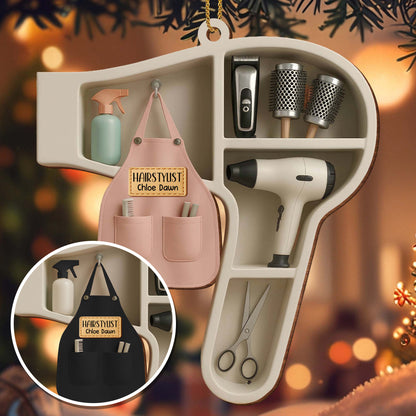 Custom Ornament For Hair Stylist With Styling Tools