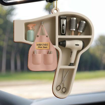 Custom Ornament For Hair Stylist With Styling Tools