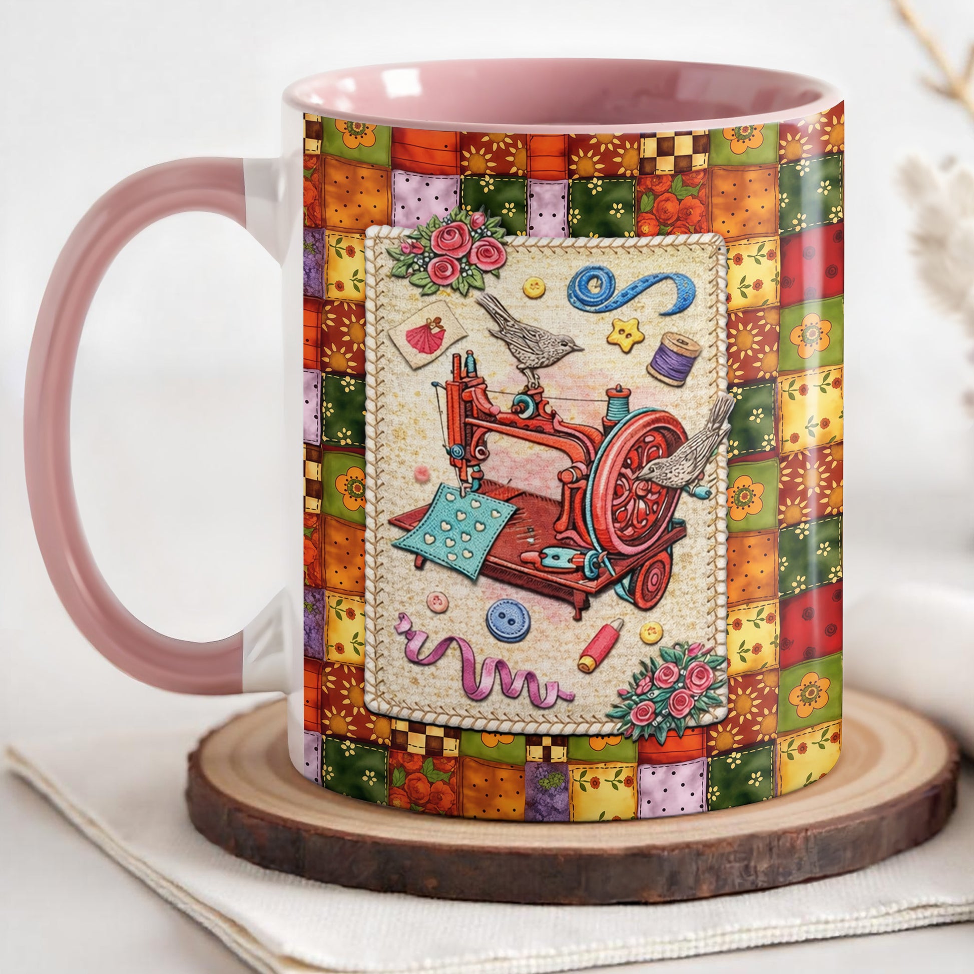 Celebrate Your Love for Crafting Vibrant Sewing and Art Mug