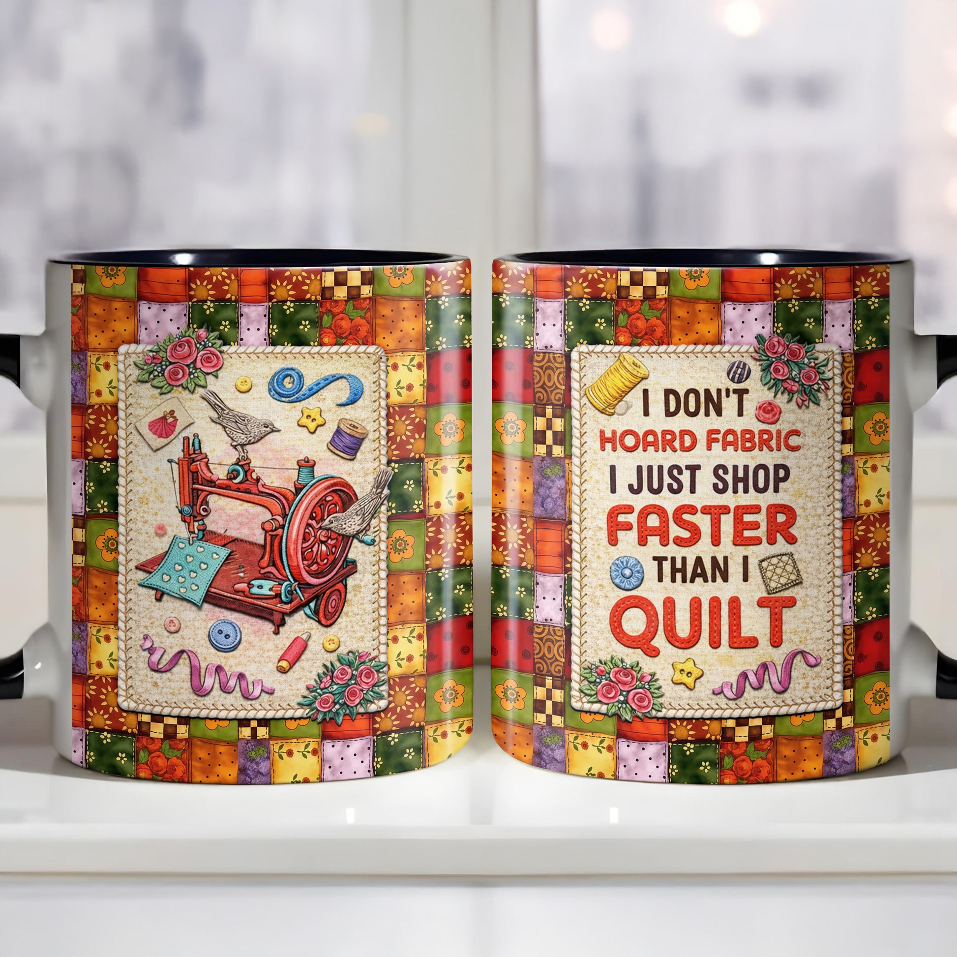 Celebrate Your Love for Crafting Vibrant Sewing and Art Mug