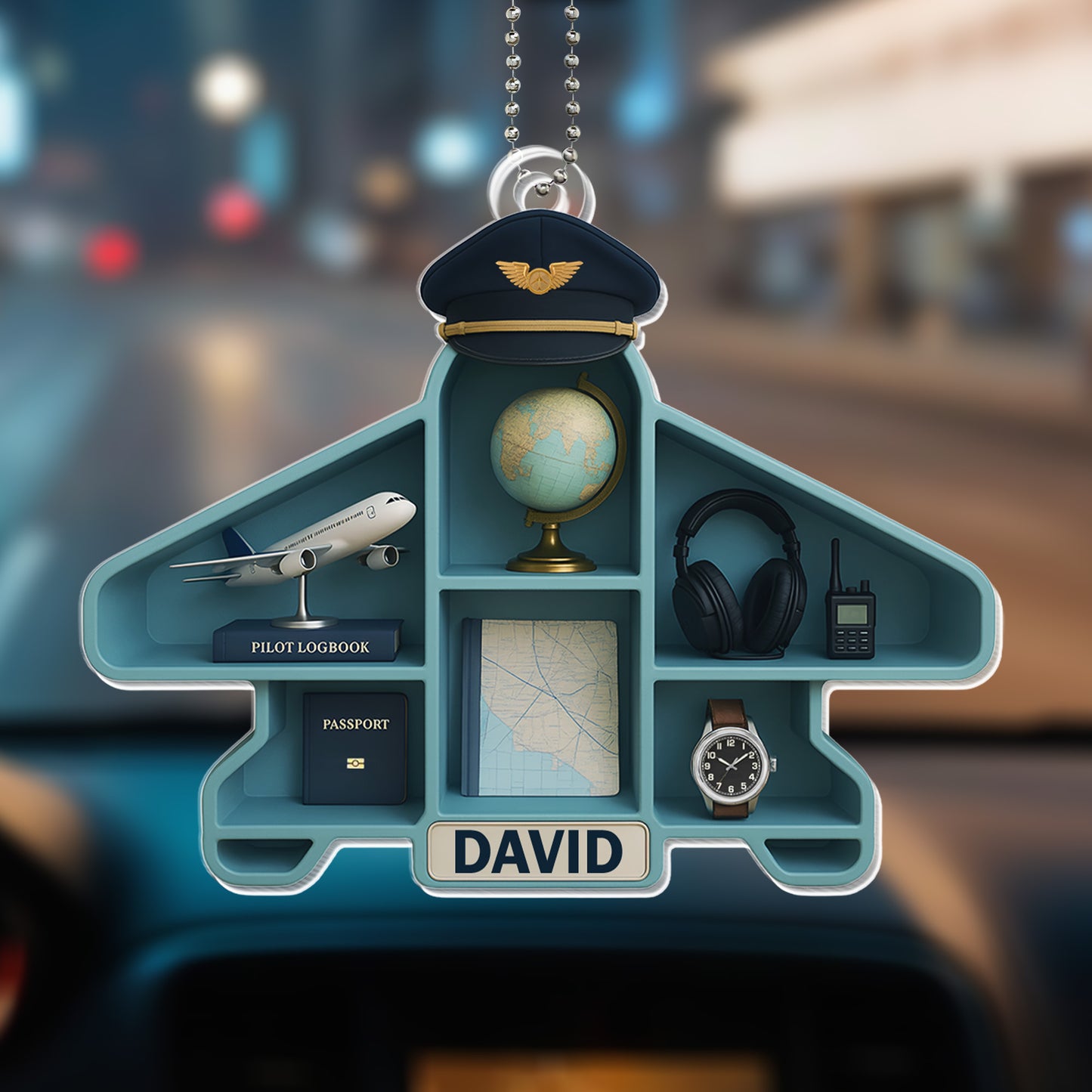 Pilot Essentials Aviation Themed Custom Acrylic Ornament