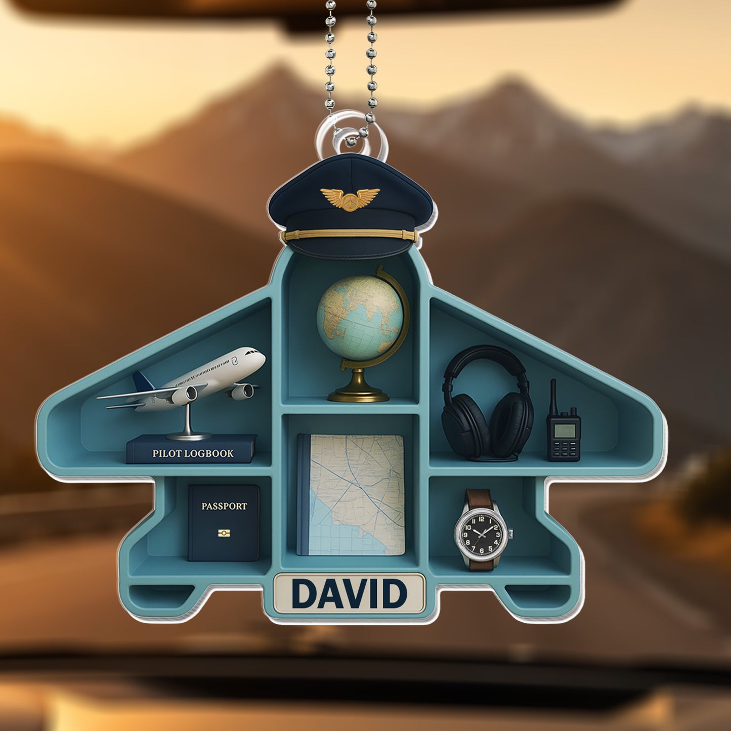 Pilot Essentials Aviation Themed Custom Acrylic Ornament