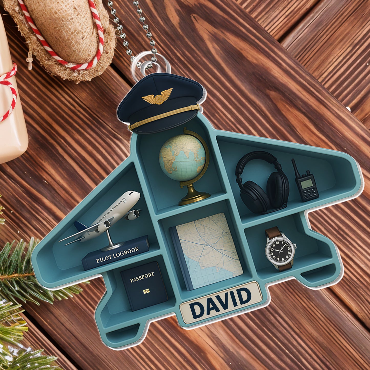 Pilot Essentials Aviation Themed Custom Acrylic Ornament