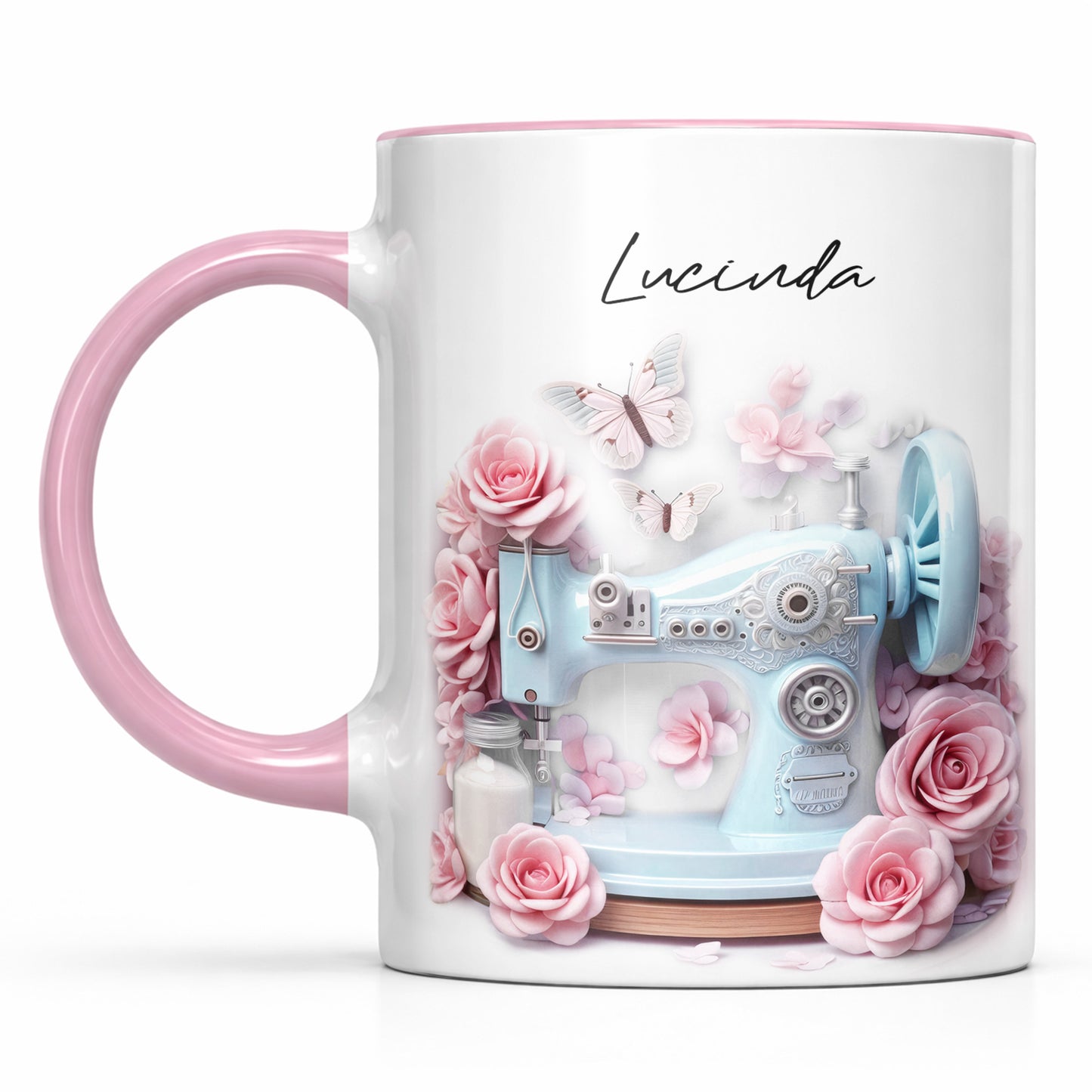 Vintage Sewing Machine and Beautiful Roses Design