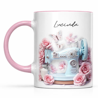 Vintage Sewing Machine and Beautiful Roses Design