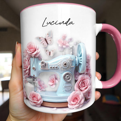 Vintage Sewing Machine and Beautiful Roses Design