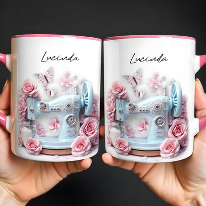 Vintage Sewing Machine and Beautiful Roses Design