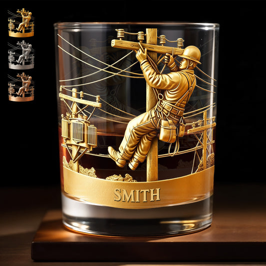 Customized Lineman, Utility Pole, Wires