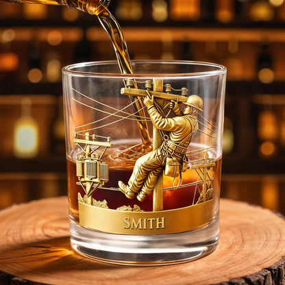 Customized Lineman, Utility Pole, Wires