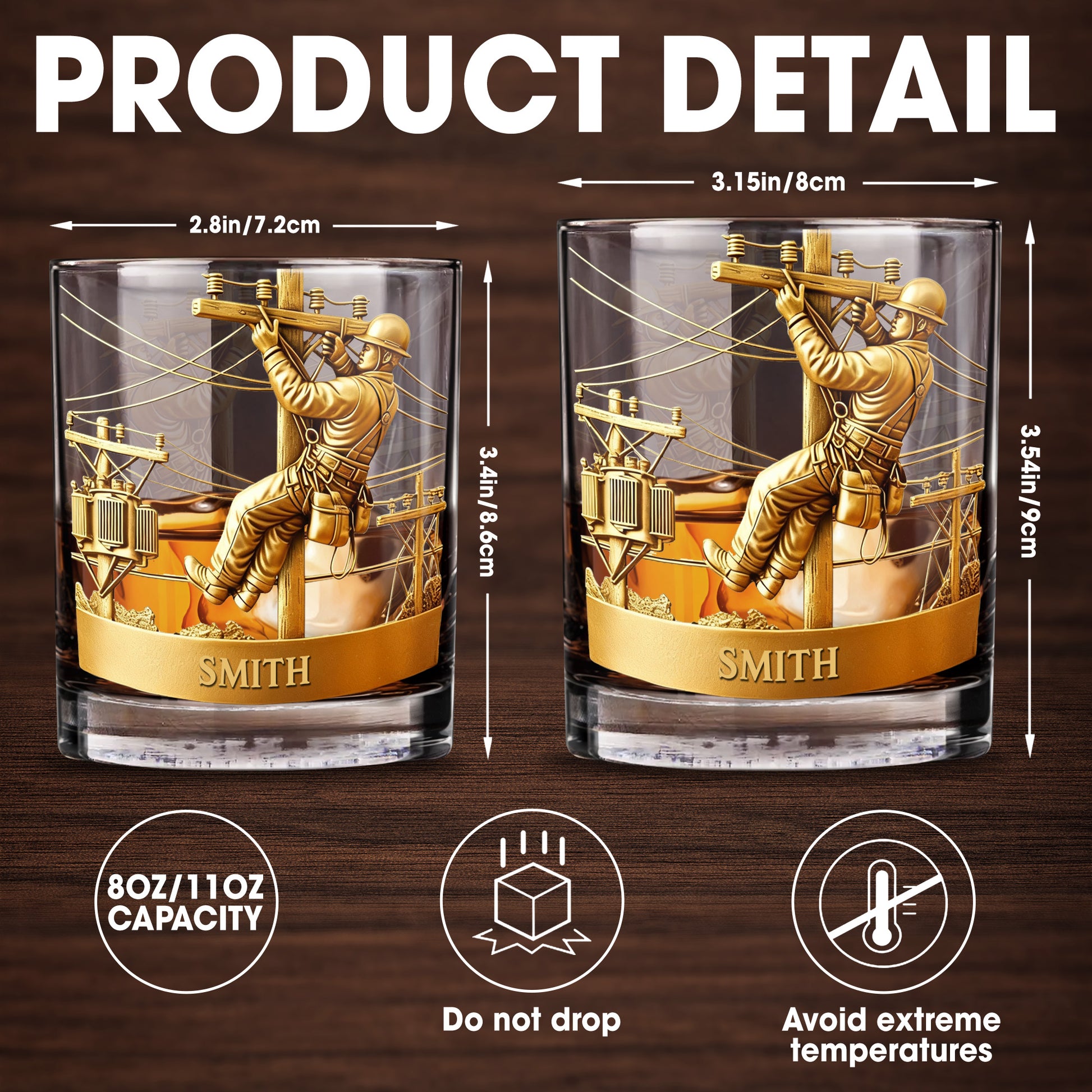 Customized Lineman, Utility Pole, Wires