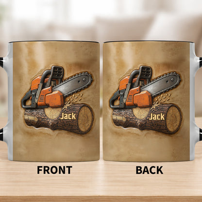 Custom Chainsaw And Log Design