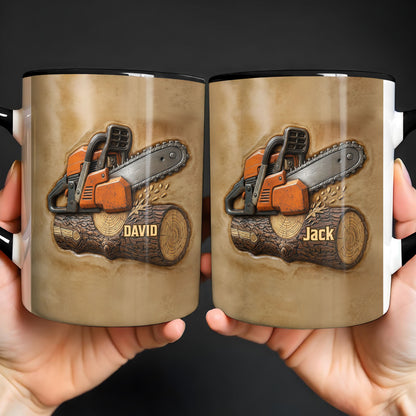 Custom Chainsaw And Log Design