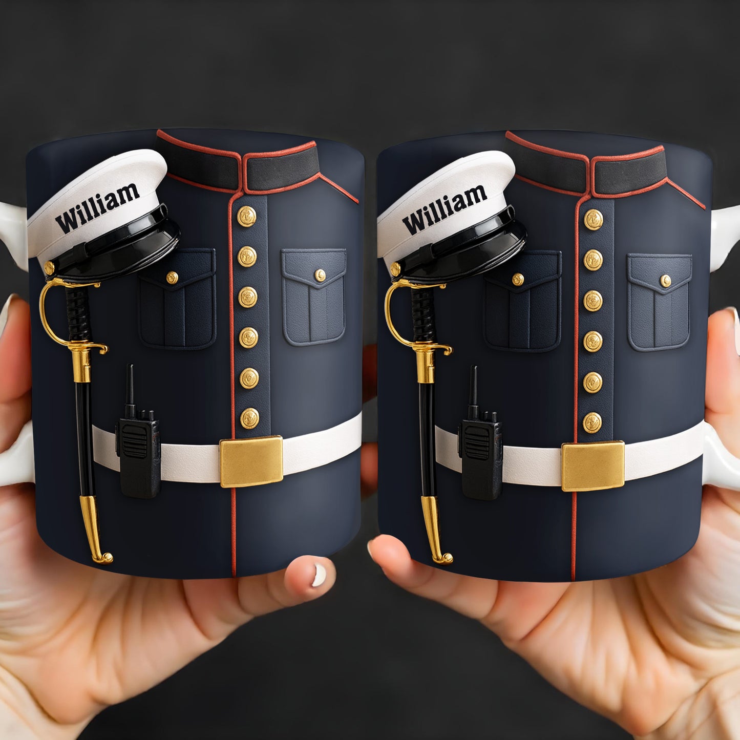 Customizable Design For Our Bravest Featuring Police Uniform