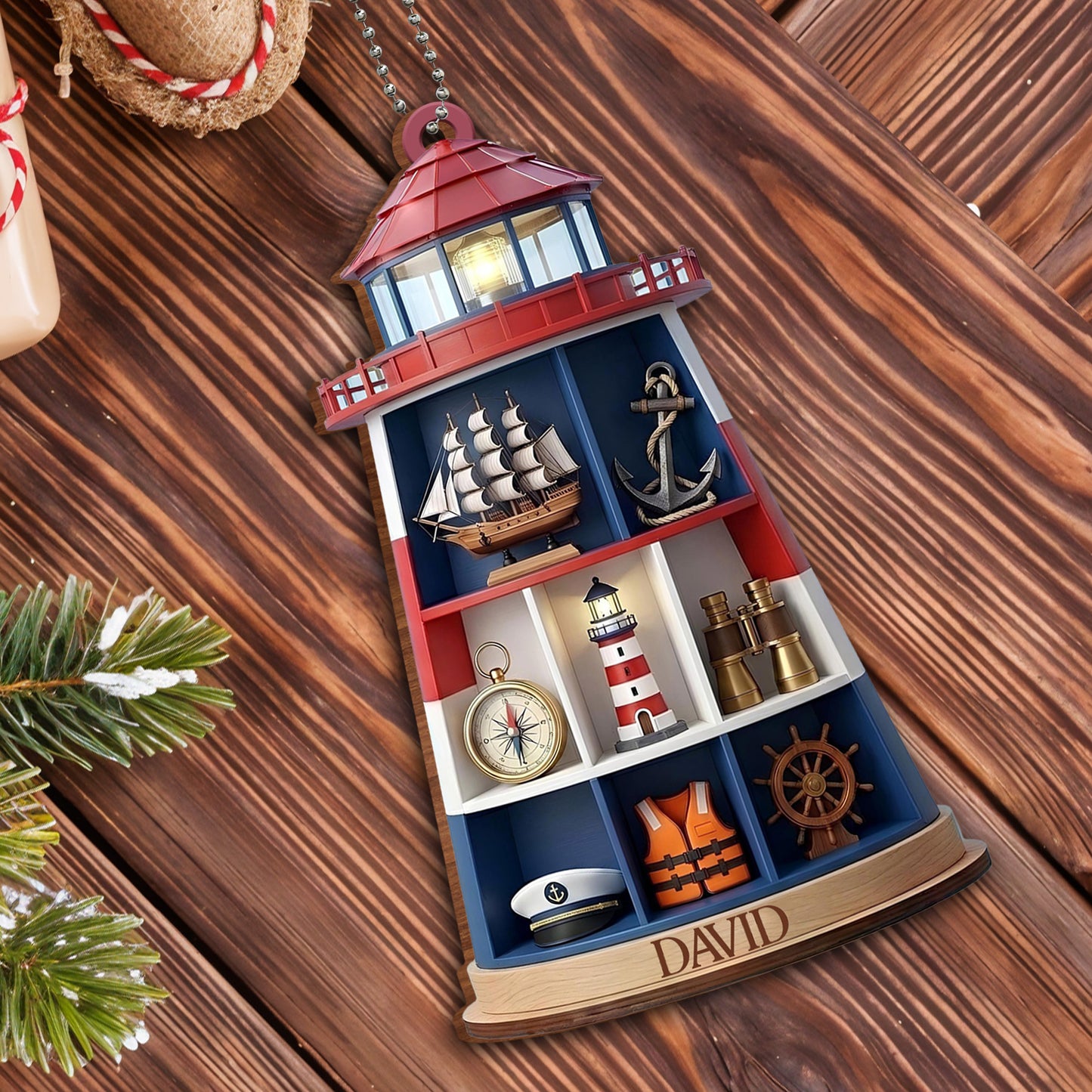 Sail The Seas Of Life Nautical Wood Ornament
