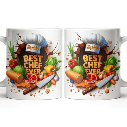 Best Chef Ever With Chef Hat And Vegetables