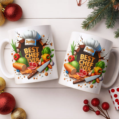 Best Chef Ever With Chef Hat And Vegetables