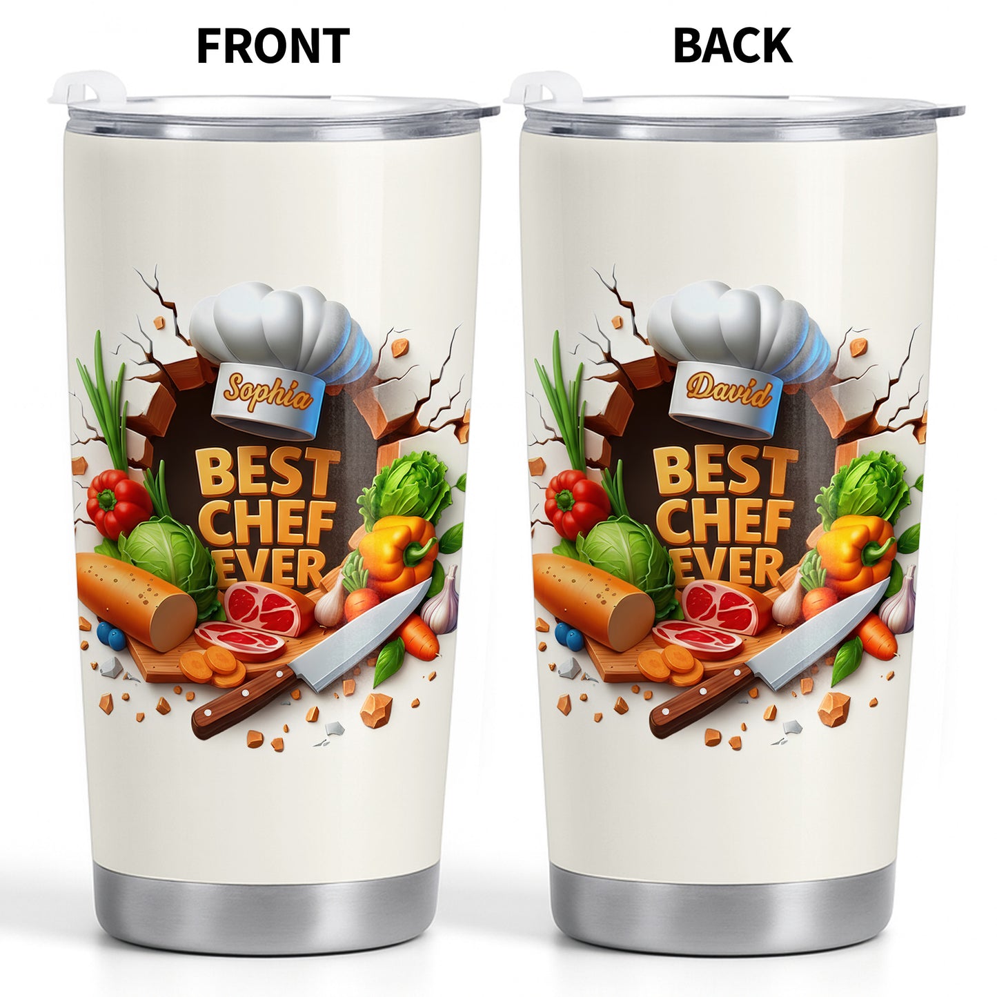 Best Chef Ever With Chef Hat And Fresh Ingredients