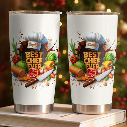 Best Chef Ever With Chef Hat And Fresh Ingredients