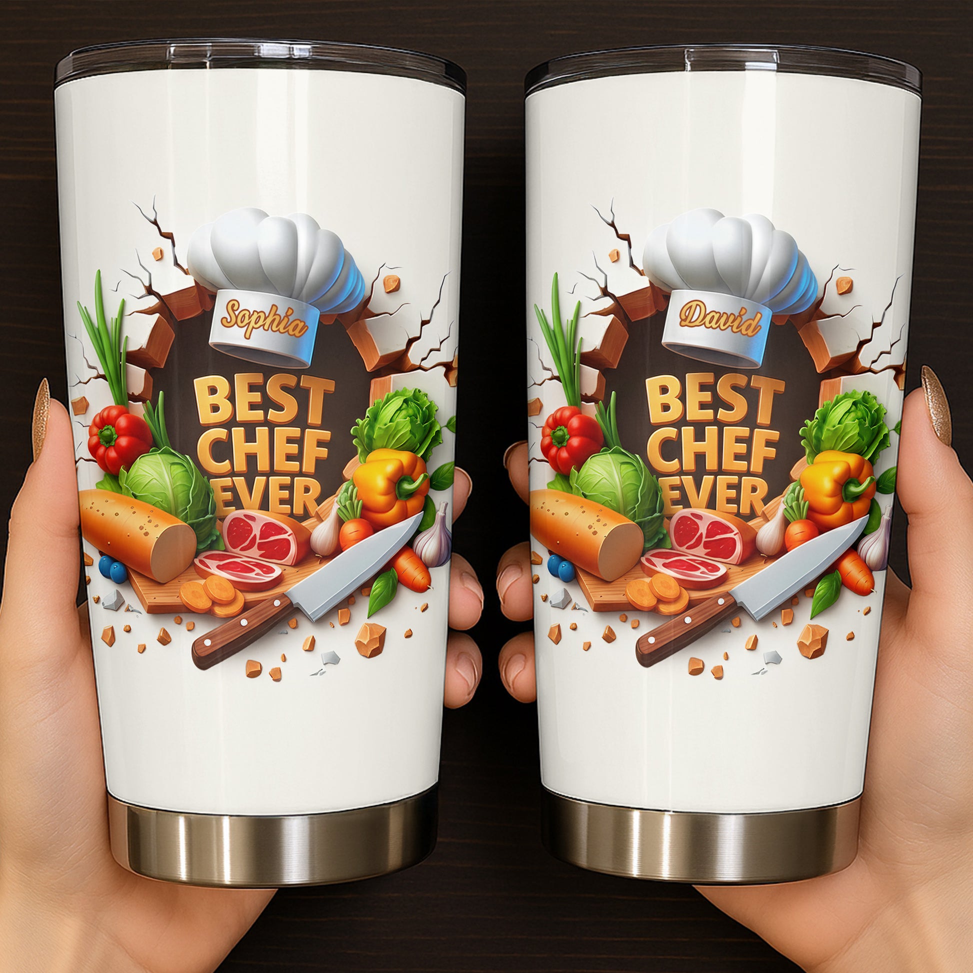 Best Chef Ever With Chef Hat And Fresh Ingredients