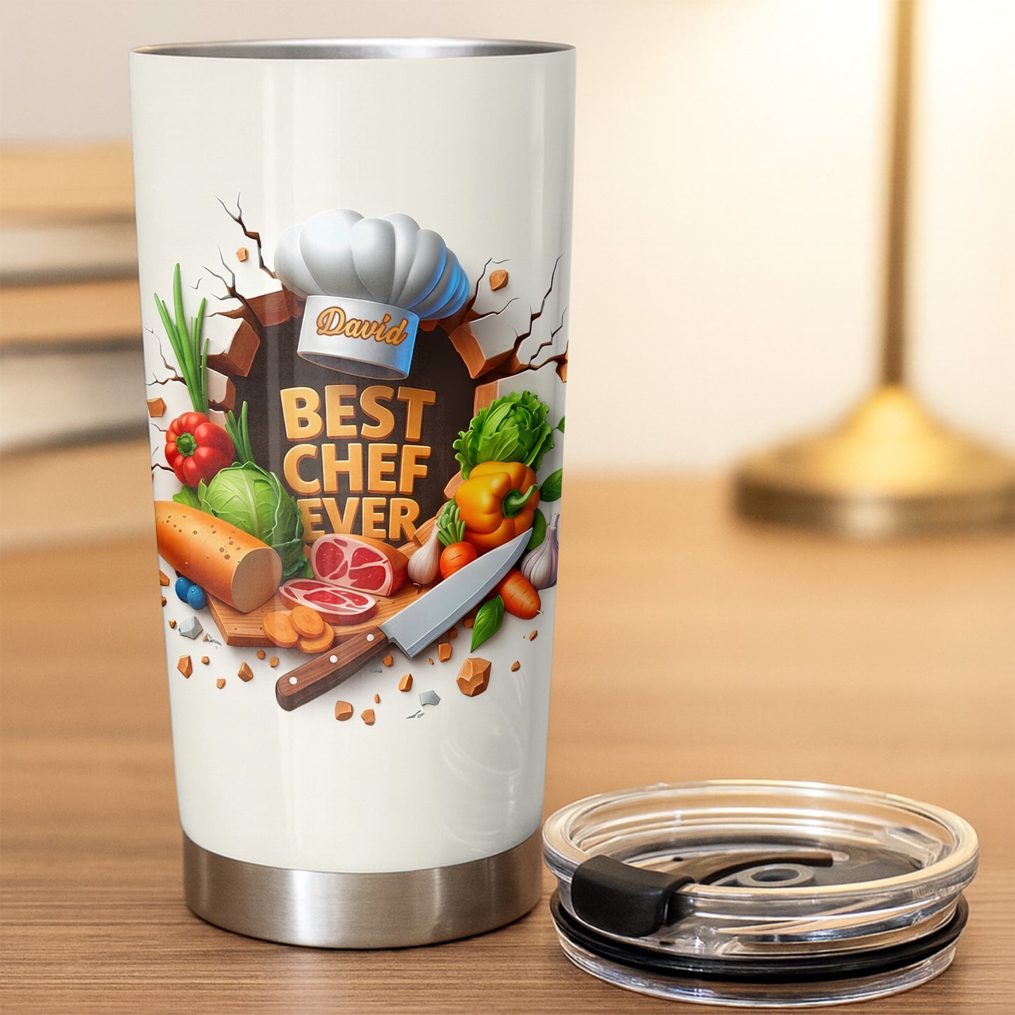 Best Chef Ever With Chef Hat And Fresh Ingredients