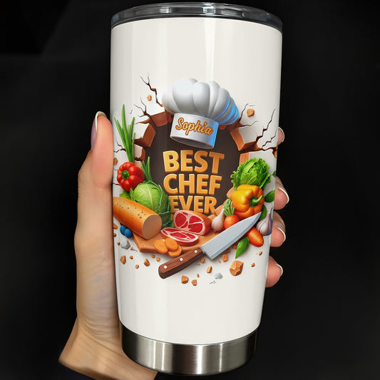 Best Chef Ever With Chef Hat And Fresh Ingredients