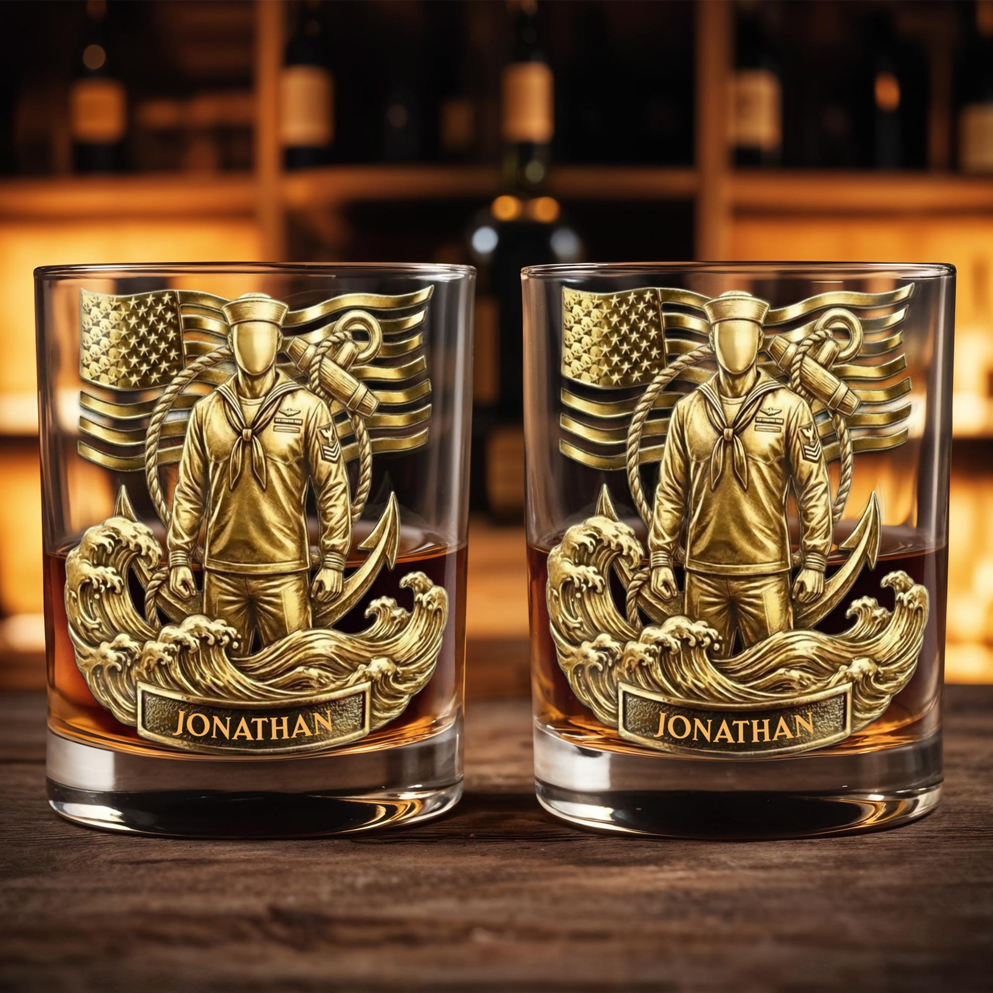 Honoring Our Heroes, American Flag And Military Figure