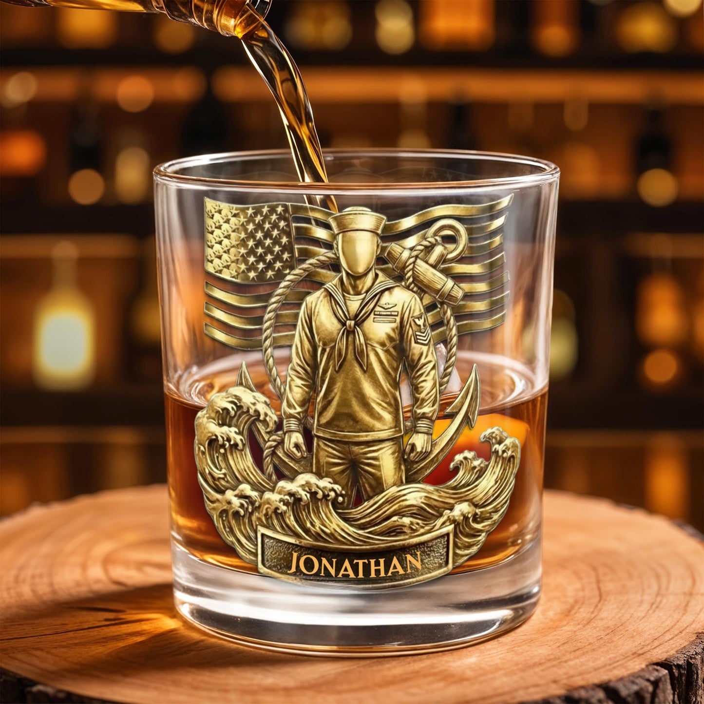 Honoring Our Heroes, American Flag And Military Figure