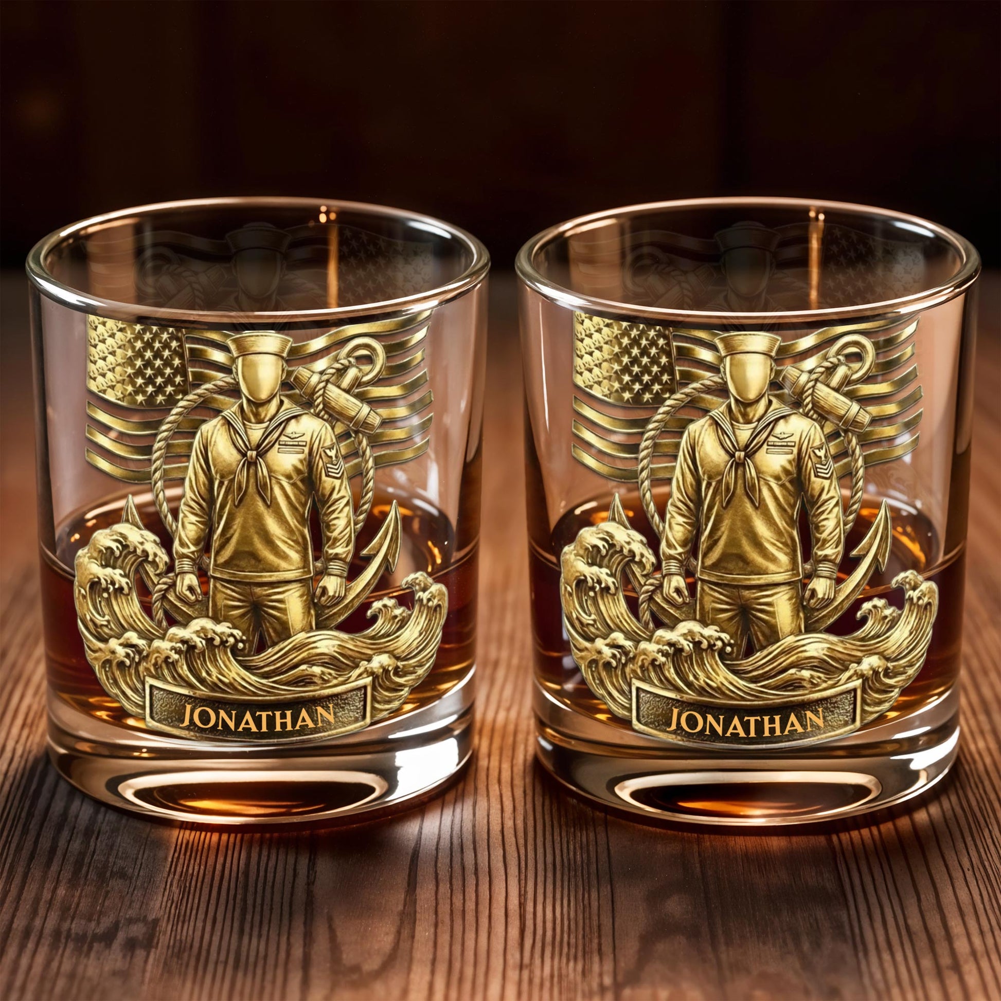 Honoring Our Heroes, American Flag And Military Figure