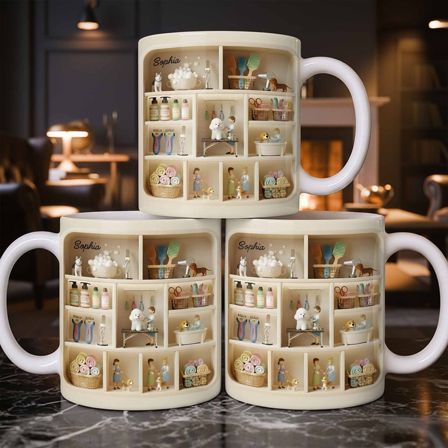 Charming Miniature World On Your Mug - Personalized Custom Coffee Mug - JBS077_MG