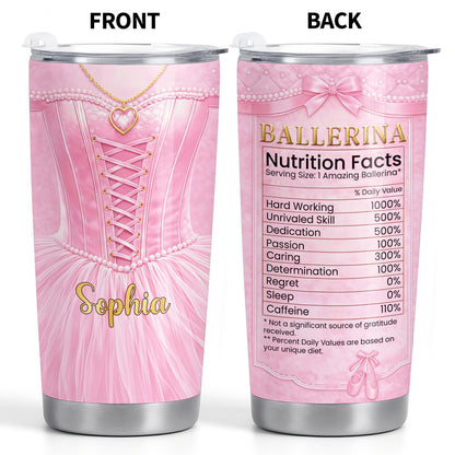 Ballerina Nutrition Facts, Ballet Tutu And Heart Necklace