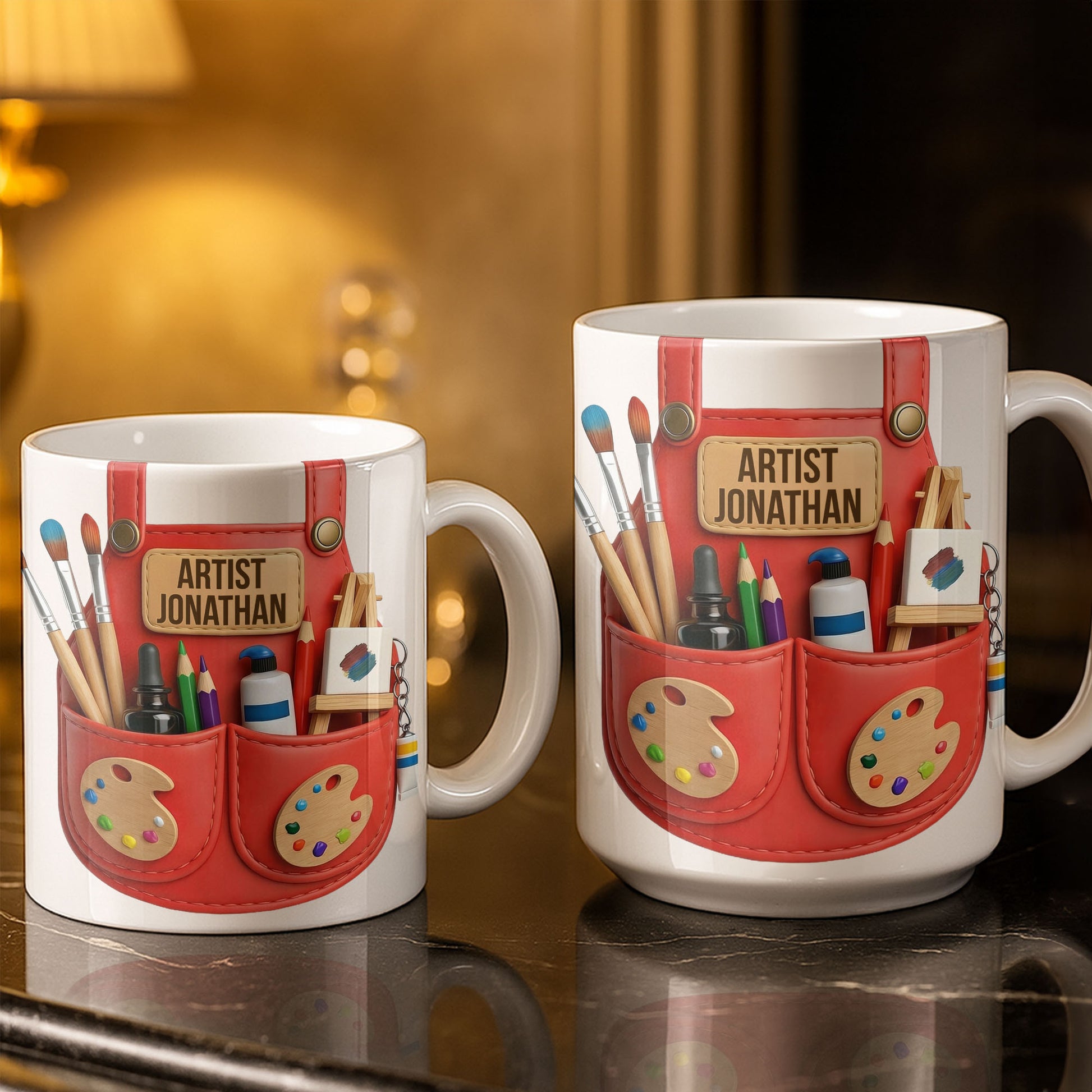 Artist [Your Name] With Paint Brushes And Palette