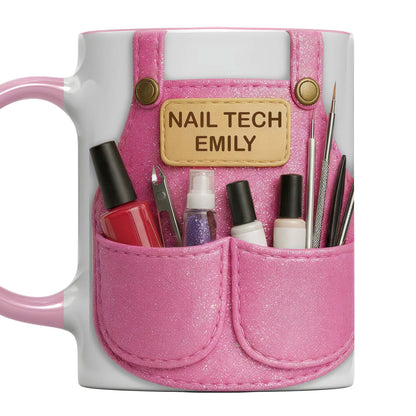 Celebrate Creativity With Nail Polish, Scissors, Brushes Design - Personalized Custom Accent Mug - JBS088_AMUG